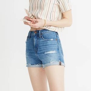 High-Rise Denim Shorts in Jordie Wash | Madewell
